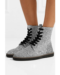 Golden Goose Glittered Leather Ankle Boots
