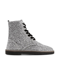 Golden Goose Glittered Leather Ankle Boots
