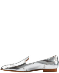 Ralph Lauren Collection Metallic Leather Loafers With Broguing