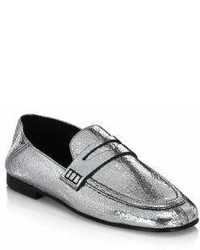 Isabel Marant Fezzy Driver Crackled Leather Loafers