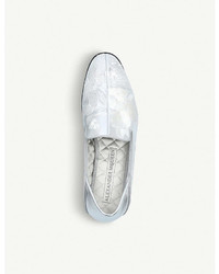 Alexander McQueen Floral Embroidered Leather Loafers