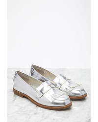 Forever 21 Fringed Faux Patent Loafers