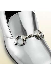 Gucci Metallic Leather Horsebit Loafer
