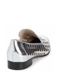 Diane von Furstenberg Linz Metallic Cut Out Loafers