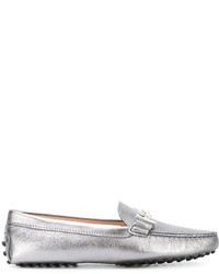 Tod's Metallic Loafers