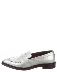 Christopher Kane Metallic Patent Leather Loafers