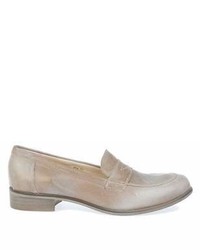 Peperosa Silver Leather Loafers