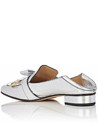 Chloé Quincey Metallic Leather Loafers