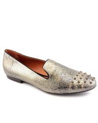 Schutz Faith Silver Loafers Shoes