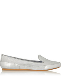 Charles Philip Shanghai Gaby Metallic Faux Leather Loafers