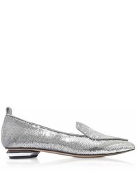 Nicholas Kirkwood Silver Paillettes 18mm Beya Loafer Shoes
