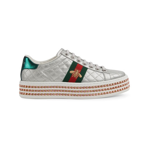 Gucci Ace Sneaker With Crystals, $1,250, farfetch.com