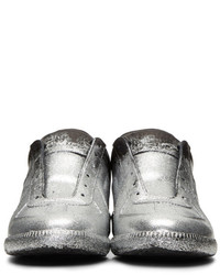 Maison Margiela Black And Silver Glitter Application Replica Sneakers