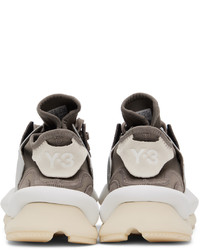 Y-3 Brown Silver Kaiwa Sneakers