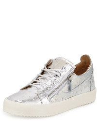 silver giuseppe sneakers