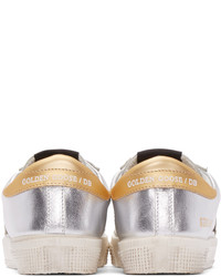 Golden Goose Deluxe Brand Golden Goose Silver Leather May Sneakers