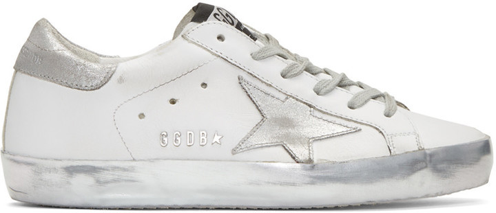 golden goose silver superstar sneakers