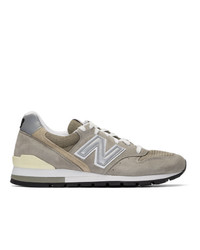 New Balance Grey And Beige Made In Us 996 Sneakers