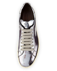 Tom Ford Mirrored Leather Low Top Sneaker