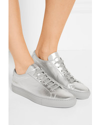 Common Projects Original Achilles Metallic Leather Sneakers Silver