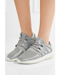 adidas Originals Tubular Viral Neoprene And Leather Sneakers Silver