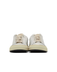 Common Projects Silver And Black Retro Low Sneakers