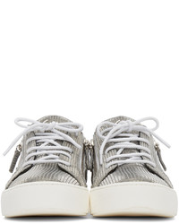 Giuseppe Zanotti Silver Frankie Sneakers