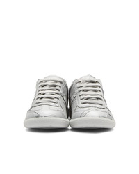 Maison Margiela Silver Metallic Replica Sneakers