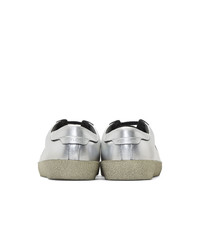 Saint Laurent Silver Used Look Court Classic Sl06 Sneakers