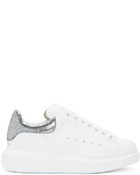 Alexander McQueen White And Silver Oversized Sneakers