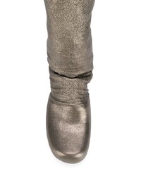 Rick Owens Platform Metallic Sock Boots