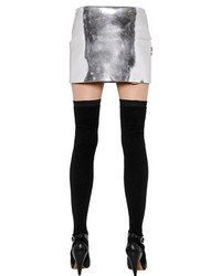 Sonia Rykiel Metallic Eyelets Mirror Leather Skirt