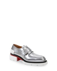 Christian Louboutin Our S Monk Oxford In Silver At Nordstrom