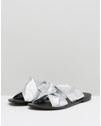 Asos Fave Leather Knot Mule Sandals
