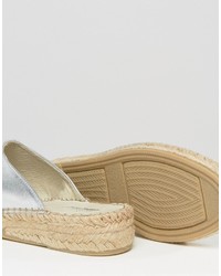 Park Lane Leather Metallic Mule Espadrille Shoe