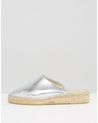 Park Lane Leather Metallic Mule Espadrille Shoe