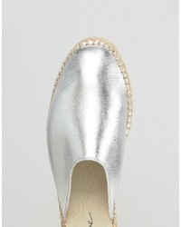 Park Lane Leather Metallic Mule Espadrille Shoe