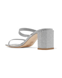 BY FA Tanya Glittered Leather Mules