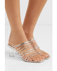 Rejina Pyo Zoe Metallic Leather And Perspex Sandals