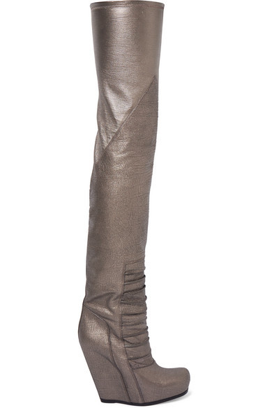 wedge over the knee boots