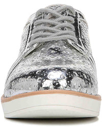 Fergalicious Everly Oxford  Silver Metallic Patent Faux Leather