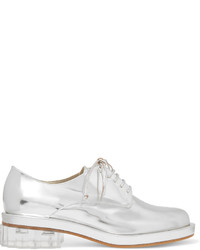 Simone Rocha Metallic Leather Brogues Silver