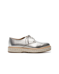 Church's Silver Taylee Leather Flat Brogues