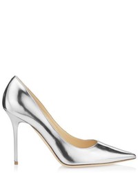 Jimmy Choo Abel Mirror Leather Pointy Toe Pumps