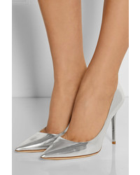Jimmy Choo Abel Mirrored Leather Pumps Silver