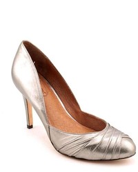 Corso Como Delance Silver Leather Pumps Heels Shoes