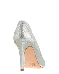 J.Crew Everly Crackled Metallic Leather Pumps