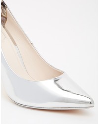 Ted Baker Laorel Silver Leather Pumps