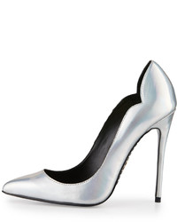 Lust For Life Kash Iridescent Leather Pointed Toe Pump Silver