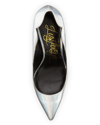 Lust For Life Kash Iridescent Leather Pointed Toe Pump Silver